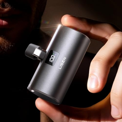 LISEN Power Bank Mini, 7000mAh Ultra-Ligera 22.5W PD Batería Externa Carga Rapida Compacto Power Bank Compatible con Xiaomi 17 Pro MAX Samsung iPhone USB C Teléfonos etc