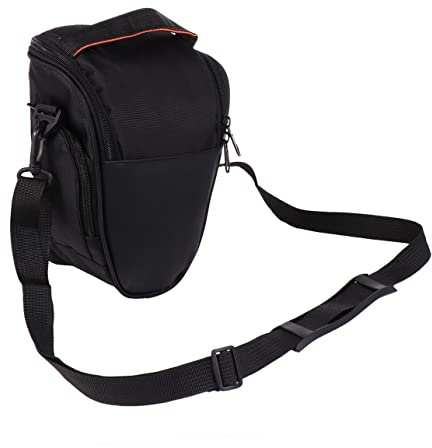 LALAFINA Reflex Tracolla e Tasca Campeggio Laterale e per per Escursioni Custodia alla Resistente in Nylon Nero Polvere Agli Urti Fotocamera