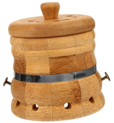 HAMPPLIES Moxibustion Pot aus Dickem mit Spiral Temperaturregelung Tragbarer Moxa Topf mit Feinem Filter und Verbrühendem Design Verstellbarer Wärmetherapiebehälter für Sichere Körperpflege