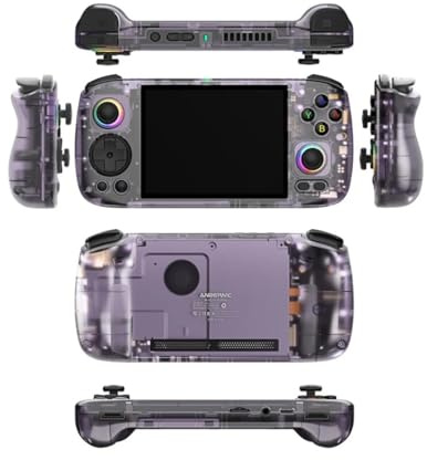 RG406H Android 13 Handheld Game Console, 5.48 Inch IPS HD Display 8GB RAM + 128GB Storage, Hall Joystick, RGB Lighting, Supports Wireless Screen Casting