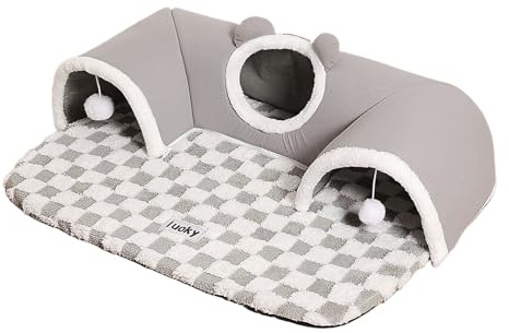 Katzentunnel - Katzenspieltunnel Schlafplatz Kissen Nest | Interaktives Spielzeug Für Kleintiere Katzen Welpen Beschäftigung Wohnung Innenraum
