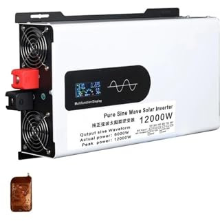 Transformateur Onduleur Solaire Hors Réseau 12000 W 12 KW 24V 48V 60V 72V 96V CC vers 110V 120V 220V CA Chargeur Portable Onduleur Sinusoïdal Pur(48V,220-240V 50HZ,Universal)