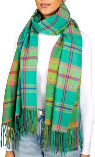 BRUBAKER Cashmirillo Schal Kariert für Damen und Herren - 70 x 200 cm | Warm, Kuschelig und Oversized - Winterschal für Herbst und Winter - Herbstschal mit weichem Kaschmir-Gefühl