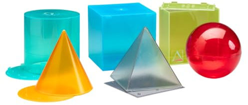 WISSNER® RE-Plastic 6 Geometrie Körper (10cm) zum Füllen – Farbig