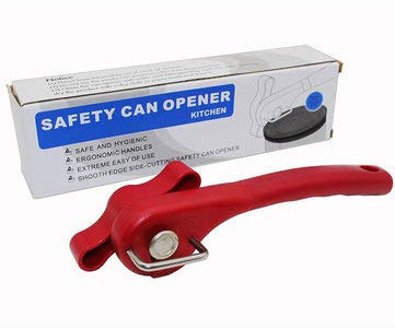 TuToy Abrelatas Ergonómico Suave Borde Lateral Corte Manual Herramienta De Tapa Del Abrelatas - Rojo
