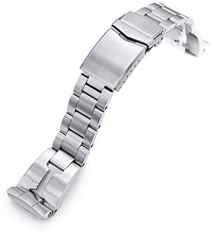 Bracelet rétro Shaver Blade Watch de 22 mm pour Seiko New Turtles Srp777, fermoir en V brossé, argenté, L, Classique