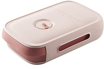 QeeHeng Eier-Aufbewahrungsbox, Kühlschrank-Eierhalter für Kühlschrank, automatische Scrolling-Eierschublade, Eierbehälter mit Frischhaltemarkierung (Rosa)