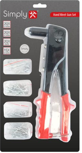 Simply Tools TSET19 Hand Rivet Gun with 75pc Rivets