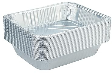 Waytiffer 9x13 Aluminum Pans - (30Pack) Disposable Foil Pans, Half Size Deep Steam Table Pans Extra Thick for Baking, Cooking, Roasting, Heating, Serving & Lining Steam-Table Trays