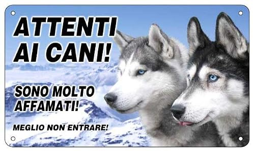 NEW CARTELLO SEGNALETICO - Attenti ai cani, SONO MOLTO AFFAMATI - Adesivo Extra Resistente, Pannello in Forex, Pannello In Alluminio (PANNELLO IN FOREX 30X42 CM)