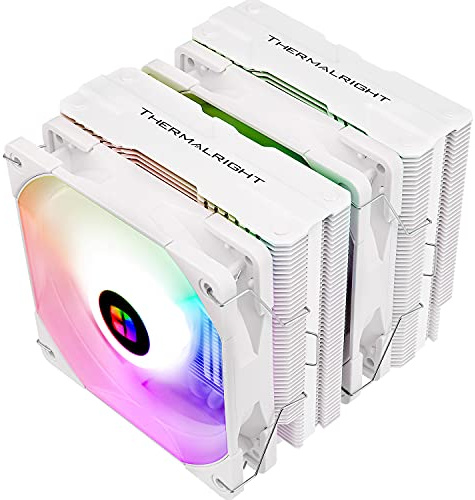 Thermalright Peerless Assassin 120 White ARGB CPU Air Cooler, 6 Heat Pipes, Dual 12cm TL-C12W-S PWM Fan, Double Towers CPU Cooler,for AM4/AM5,Intel lga1700/1851/1150/1151/1200/2011