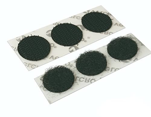 Velcro® Brand Black Stick On Coins Choice of Hook & Loop 22mm | Multiples Sent as Continuous Length