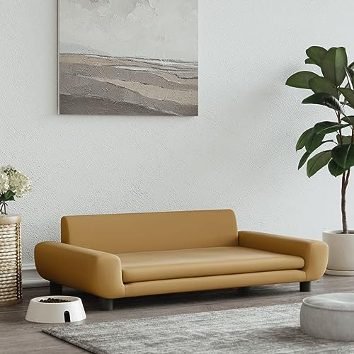 puraday Hundebett Braun 100x54x33 cm Samt Hundesofa Katzensofa Hundebetten Katzenbett Bequeme Haustierbett Stilvolles Design Kann Im Wohnzimmer Oder Schlafzimmer Platziert Werden