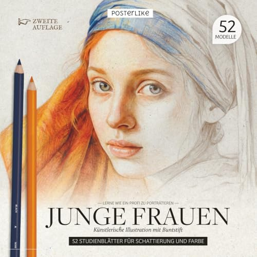 Lerne wie ein Profi zu porträtieren Junge Frauen. Künstlerische Illustration mit Buntstift: Techniken und Geheimnisse, um das Wesen weiblicher Jugend einzufangen