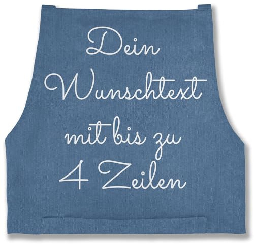 Geschenk mit Namen personalisiert by Shirtracer - Schürze - Aufdruck selbst gestalten - Wunschtext I Geschenk personalisiert