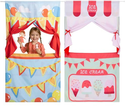 Navaris Double Sided Doorway Theatre - Curtain with Rod