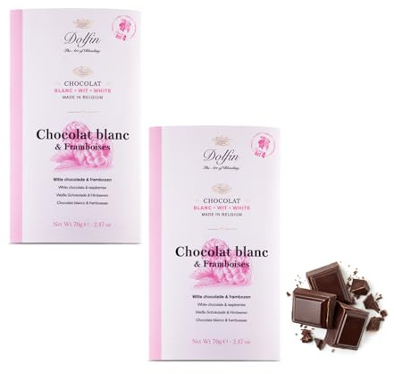 DOLFIN DEU | | Riegel mit weißer Schokolade und Himbeeren - 2 x 70 Gr