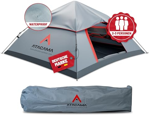 Atacama Camping Zelt - Ultra-Leichtes Wurfzelt - Kompakt und Langlebig – Perfekt für Trekkingzelt, Bikepacking, Survival- und Outdoorabenteuer - Pop up Zelt für 3 Personen