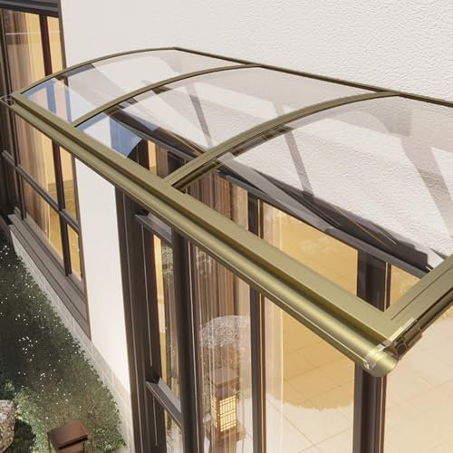 GLMGBP Veranda-Markise aus Polycarbonat, modernes Vordach für die Haustür, Regenschutz, UV-Schutz, Fenstermarkise, Terrassen-Veranda-Unterstand für Fenster, Veranda, Schatten, Terrassendach (150 x
