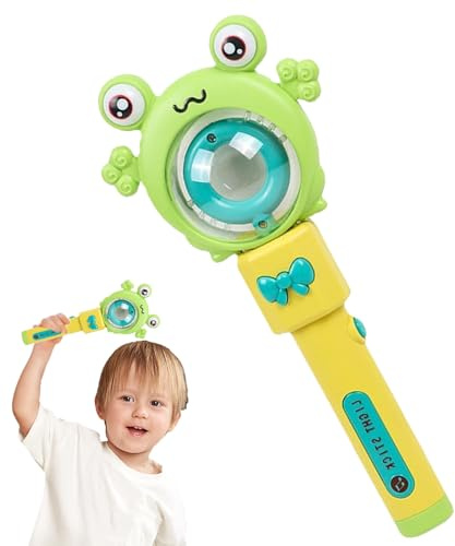 Varita De Juguete Light Up - Varita Mágica De Flasheo LED Para Niños | Stick De Varita Brillante Con Luces Y Sonido, Juguetes Musicales De Intermitente, Conejito/rana Luz Varita Con Luces Girator