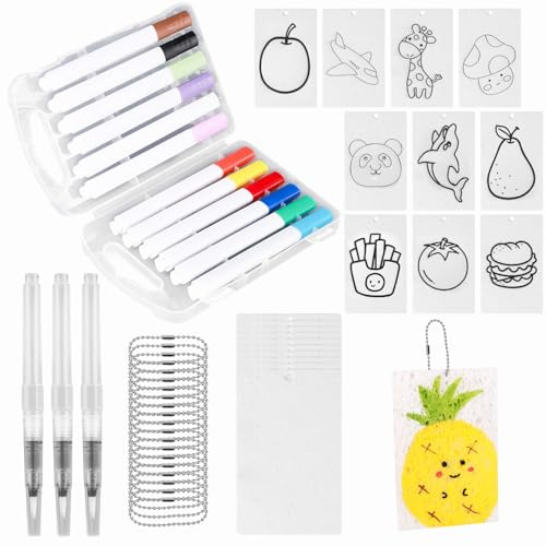 lasuroa Magische Puffy Paint, 3D Zeichenset Schwamm Leinwandblätter für DIY Kunsthandwerk Kinder Kreatives Lustiges Aktivitätszubehör für die Schulparty