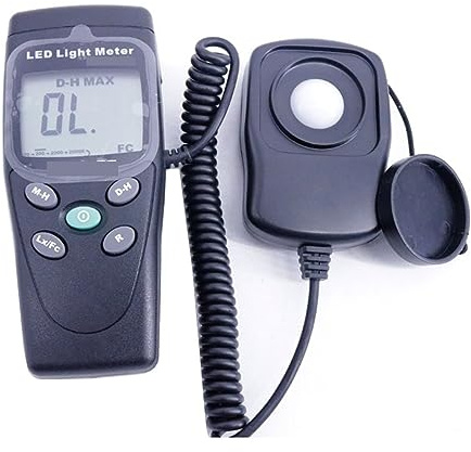 ZKLGS Luxómetro, Medidor De Nivel De Luz Digital Medición De 200,000 Lux Medidor De Luxómetro LED Pruebas Ambientales Tipo De Mano Iluminómetro Fotómetro Detector Medición