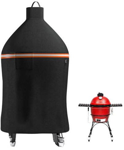 EVRBUL Housse de protection pour barbecue au charbon de bois 420D résistante compatible avec le barbecue au charbon de bois en céramique Kamado Joe Classic de 45,7 cm et Big Green Egg