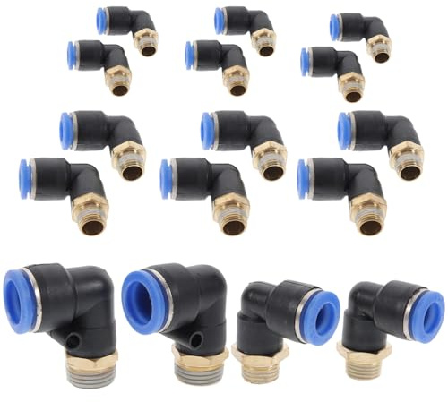 GALPADA Raccordo Innesto Rapido Pneumatico Compatto e Leggero, Facile da Installare Nero in Rame e Plastico Adattatore Maschio per Tubo Aria Compressa per Utensili Pneumatici