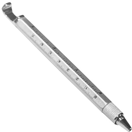 Stylo multi-outils – 5,59 x 0,39 x 0,43 pouces, construction en fer et cuivre, pour écran tactile utilitaire, outil d'ingénierie avec stylo à bille | Gadget multifonction pour téléphone portable Pe