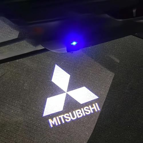 QIANGFAFA 2 Pcs Wireless Car Door Projector Light for Mitsubishi Eclipse Cross PHEV Hybrid 2021 2022 2023+, Personalized Car Door Projector Lights Welcome Puddle Light Decoration Accessories