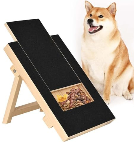 Holz Kratzbrett für Hunde mit ausziehbarem Schleifpapier natürliches Holz Nagelpflege Werkzeug langlebig und Abriebfest multifunktionale Krallenpflege für zu Hause 35,3x26,4cm Schwarz