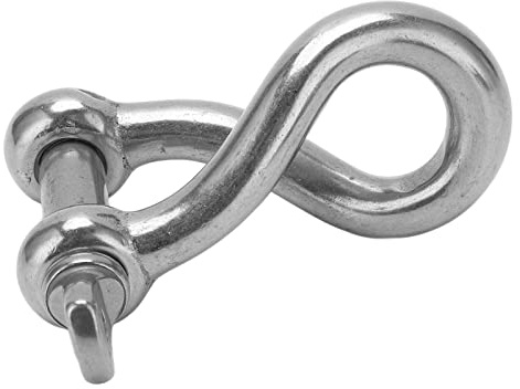 Cryfokt Grillete Giratorio de Acero Inoxidable de 10mm, Grillete de Anclaje con Pasador de Tornillo Duradero para Barcos Náuticos y Equipos de Pesca