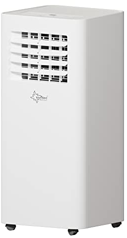 SUNTEC Mobiles Klimagerät Comfort 9.0 Eco R290 – Klimaanlage mobil und leise mit Abluftschlauch – Kühler & Entfeuchter für Räume bis 34 qm – Mobile Kühlung für Wohnung & Büro – 9.000 BTU | 2600 Watt