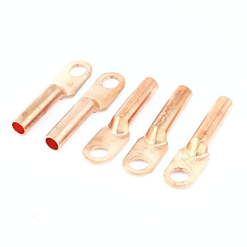 Aexit 5Pcs Compression Copper Wire Terminal Lug Connectors 11mm Ring for 35mm2 Cable 3/8 Stud (8dbdf4dbff5b93d085067cd1af3e2814)