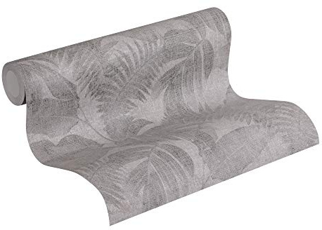 Livingwalls papier peint intissé New Walls Cosy & Relax papier peint effet jungle papier peint palmier 10,05 m x 0,53 m gris beige marron 373961 37396-1