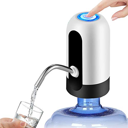 Wasserflaschenpumpe, 5-Gallonen-USB-Ladegerät automatische Trinkwasserpumpe, Universal-Krug 2-5 Gallonen, tragbarer elektrischer Wasserflaschenspender für Büro, Camping