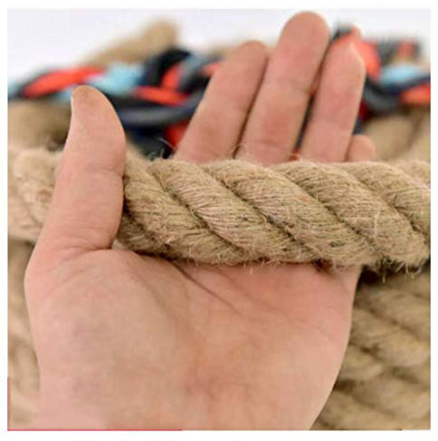 wangk 10M-100M Corda di Canapa Corda di Iuta 4mm-40mm per la Decorazione Domestica Artigianato Fai-da-Te Giardinaggio Gatto Che Graffia