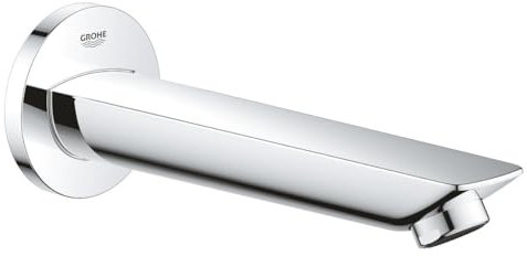 GROHE BauCosmopolitan Wall Mounted Bath Filler Spout (Projection 171 mm, Tap Aerator, Male Thread 1/2 Inch), Chrome, 13255001