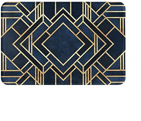 YACANNA Fußmatte für Innen Außen Waschbare Art Deco Fußmatte Teppich Fußmatte Eingang Küche Schlafzimmer Balkon Wohnzimmer 40x60cm