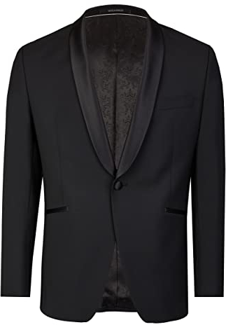 Wilvorst Classics Herren Smokingsakko Schalkragen Drop8 Schwarz, Bekleidungsgröße: 106