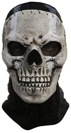 BaronHong Ghost Skull Gesichtsmaske Alle Latex-Unisex-Masken Motorrad-Gesichtsmasken