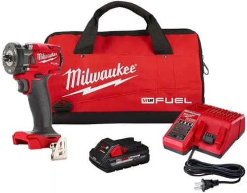 Milwaukee M18 Fuel 18V 3/8 Compact Brushless Impact Wrench Kit (Battery and Charger)