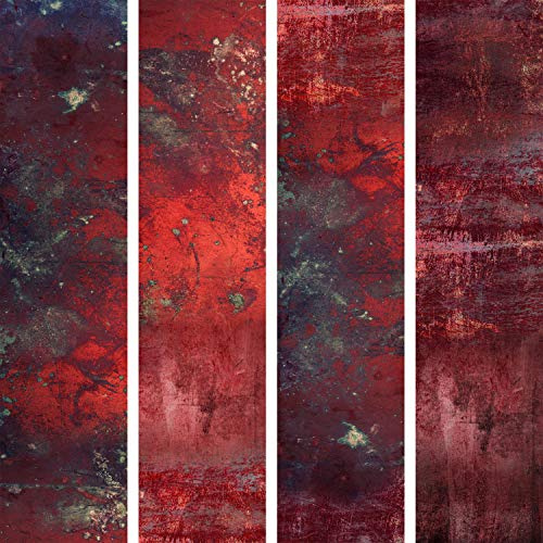 murando - Fototapete Vlies Rot Beton, Schlafzimmer, Wohnzimmer, 3D-Effekt | Full HD Druck, 3D-Effekt, lichtbeständige Farben, ideal fürs Wohn- oder Schlafzimmer, schnelle Montage, lichtbeständig, edel