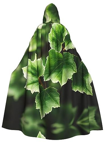 MDATT Capa con capucha para hombre, disfraz de Halloween para mujer, traje de capa para adultos, disfraz de carnaval, cosplay, árbol de flores de hiedra