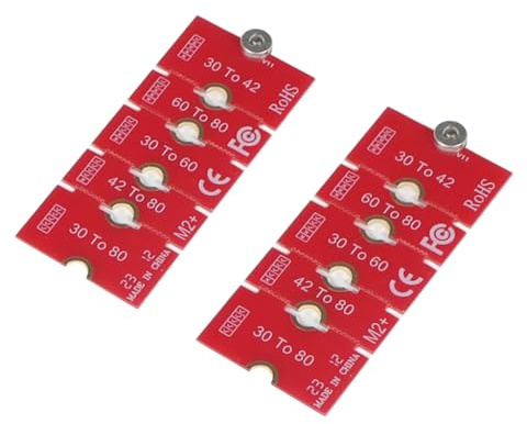 JMT NGFF NVME M2 M2PLUS 2230 auf 2280 Adapterkarte 2230, 2242, 2260, 2280 erweiterte Übertragung, lange Größenänderung für M.2 U.2 M3 M.3 SSD (2 Stück)