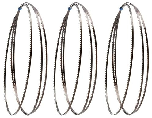 PNAJFUEL Bandsägeblatt, Bandsägeblätter, 3 Stück 3,5 Mm Mit 14 Tpi Sägeblättern, Schnittkurve, Holzbearbeitung, 1 Stück Bandsägeblatt/3 Pcs Length 1712Mm