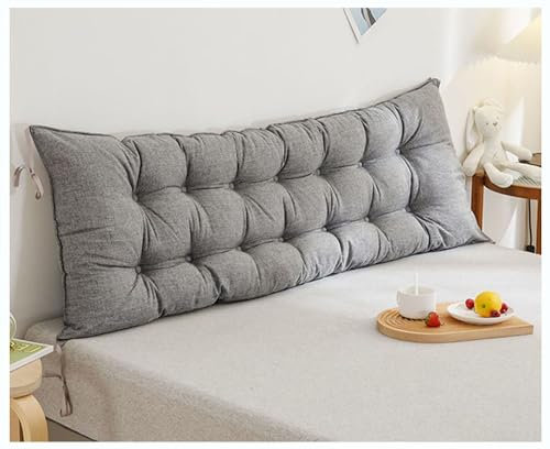 Hoowarm Almohada de Lectura, 90/100/150/200/180cm Grande Cabecera Cojín, Suave Cojín de Apoyo Lumbar/Espalda, para Cama y sofá Tatami Hogar(A,90x50x10cm)