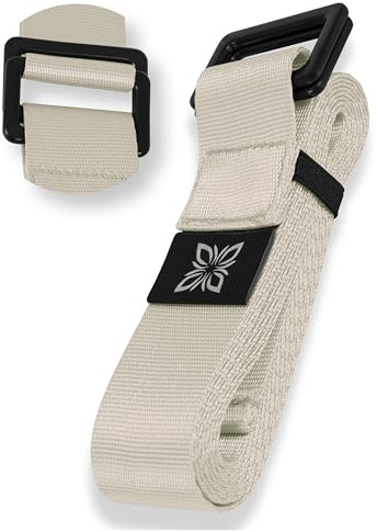 OMNANA® EXtend™ Yogagurt 2,5m x 4cm – Yoga Gurt mit Schiebeschnalle aus Metall – Weich & hautfreundlich – Perfektes Yoga Zubehör für Dehnung & Stretching