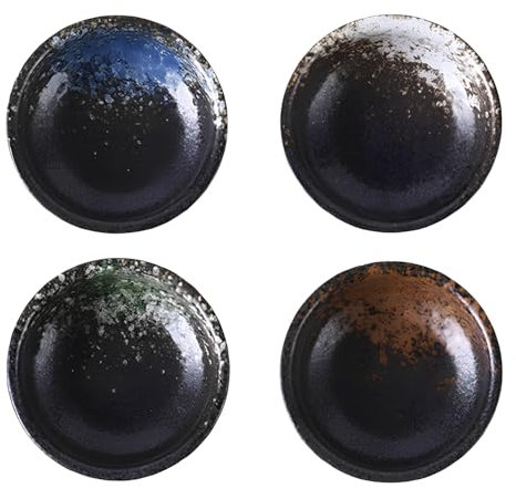 Hachera 4 cuencos japoneses de cerámica, salsas de soja y aperitivos
