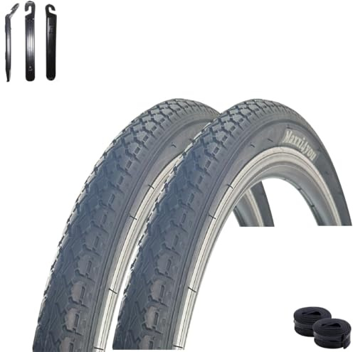 2 x maxxi4you HY-133 cykeldäck svart 40–622 (28 x 1,50) + 2 x matchande slangar AV inkl. maxxi4you däcklyftare